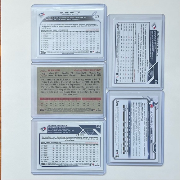 Lot of 5 Toronto Blue Jays Topps MLB Baseball Cards - Picture 2 of 7